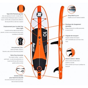 SUP Gonflable Convertible Windsurf ZRay - W2 