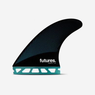 Derives Futures Fins - R6 RTM Hex Legacy series - Thruster Teal/Black Derives Futures Fins - R6 RTM Hex Legacy series - Thruster Teal/Black