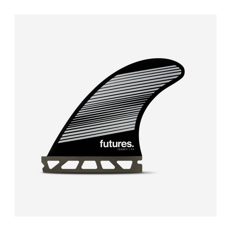 Derives Futures Fins - F4 RTM Hex Legacy series - Thruster gray/black