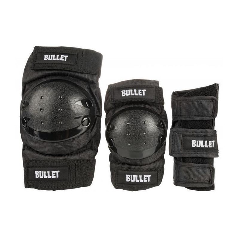 Pack Bullet Junior - Coudières, Genouillères, Poignets black