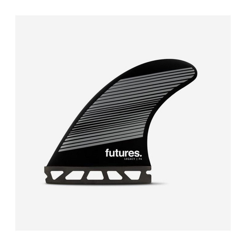Derives Futures Fins - F6 RTM Hex Legacy series - Quad gray/black