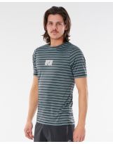 T-shirt UV - Rip Curl Mind Wave Stripes - Mid Blue