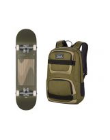 Skate Globe - G1 Lineform 8" - Olive + Bag Dakine 26L
