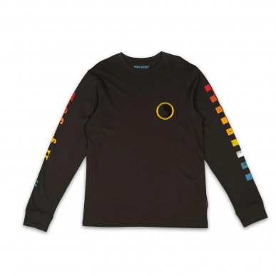 Tee-Shirt - Town and Country - L/S Washed Black 
