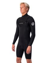 Shorty Rip Curl - Dawn Patrol 2/2 Front Zip - Black 2023