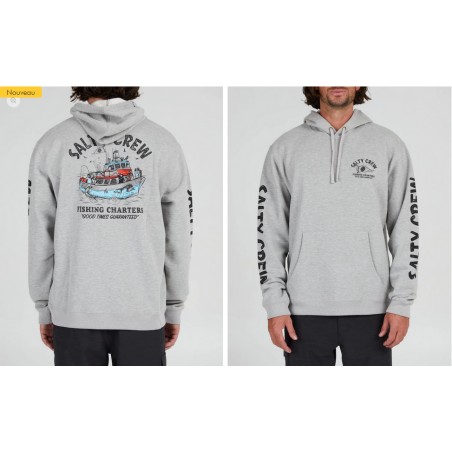 Sweat Salty Crew - Fishing Charters Hooded Fleece