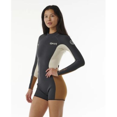 Shorty Rip Curl - Dawn Patrol 2/2 Back Zip - Light Brown