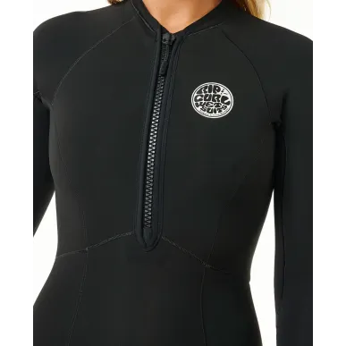 Shorty Rip Curl G Bomb Spring 1.5mm Front Zip Black
