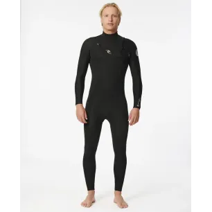 Combinaison Rip Curl - Dawn Patrol Perf 3/2 Zip poitrine Black