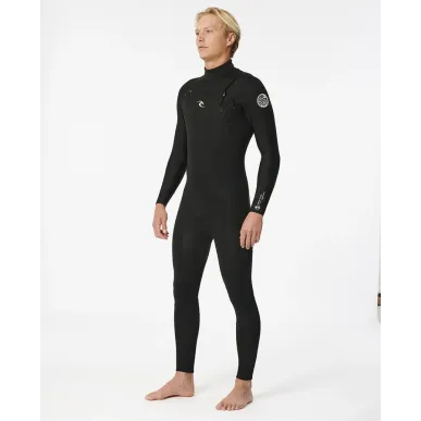 Combinaison Rip Curl - Dawn Patrol Perf 3/2 Zip poitrine Black
