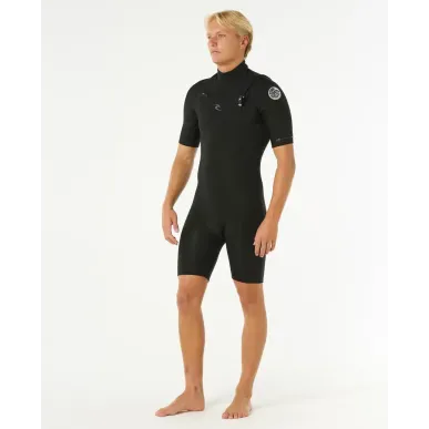 Shorty Rip Curl - Dawn Patrol 2/2 Front Zip - Black 2025