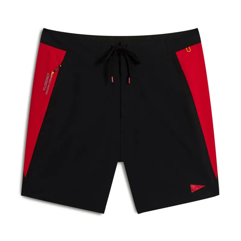 Boardshort Florence Marine Cordura Airtex Black Racing Red Boardshort Florence Marine Cordura Airtex Black Racing Red
