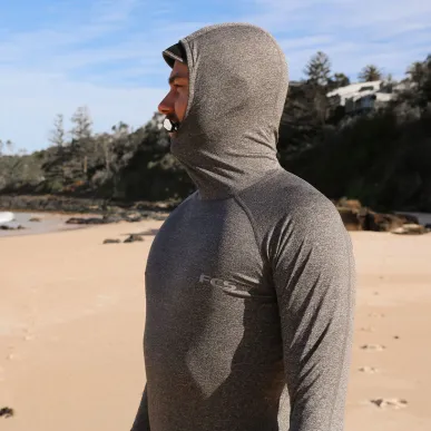 Lycra FCS Hooded LS Rash Vest Heather 