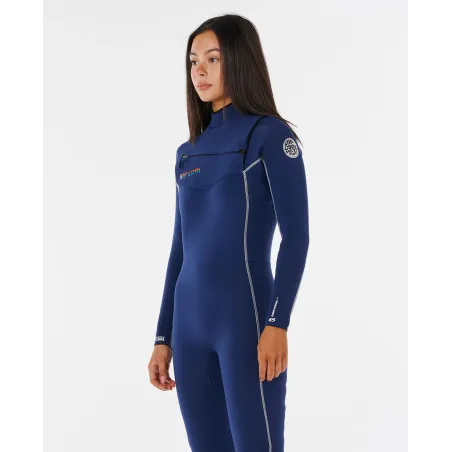 Combinaison Rip Curl Dawn Patrol 4/3 Zip Poitrine 