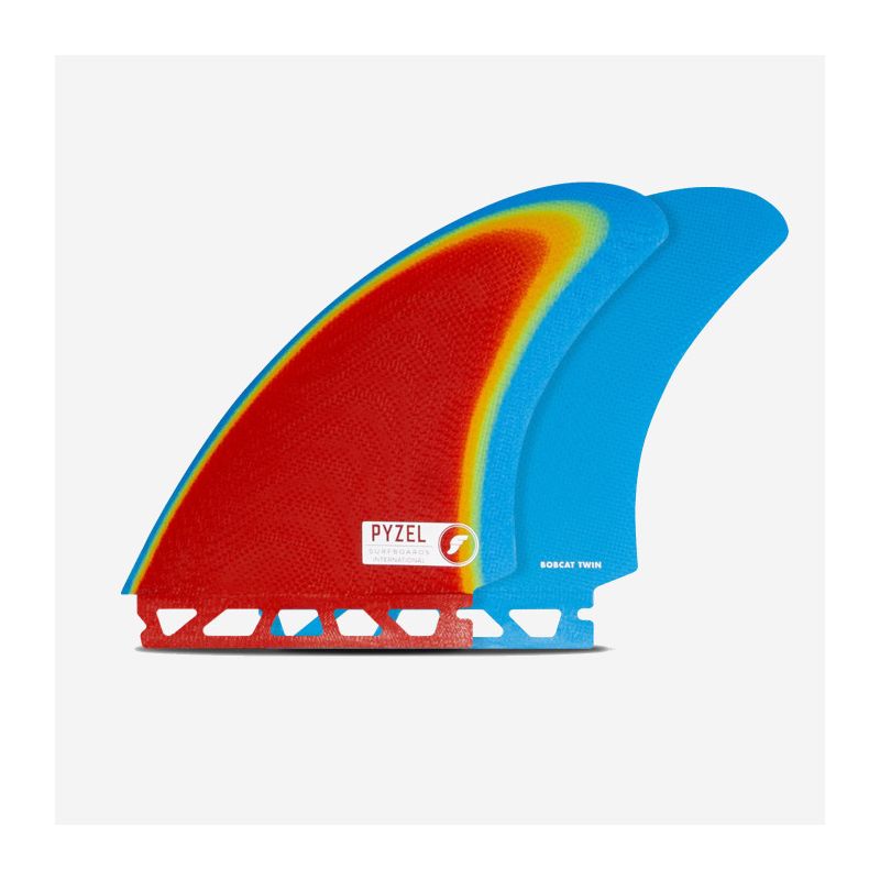 Dérives Twin - Pyzel Bobcat Fiberglass Rainbow, FUTURES.