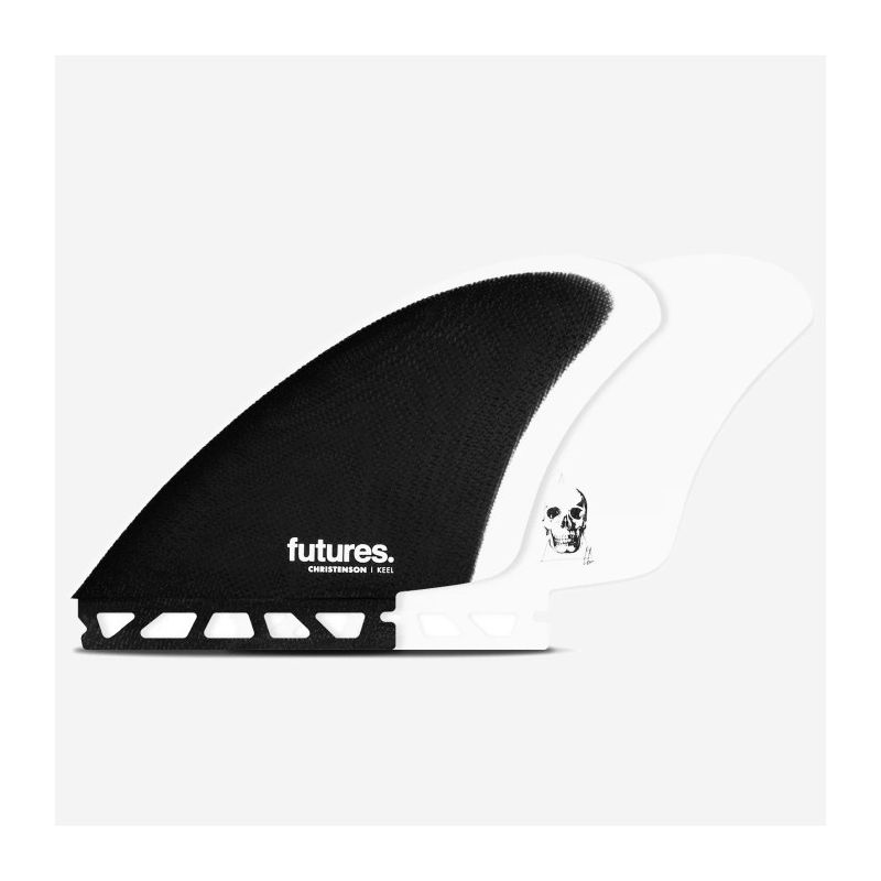 Dérives Keel - CHRISTENSON Keel Fiberglass White / Black - Taille M, FUTURES. Dérives Keel - CHRISTENSON Keel Fiberglass White / Black - Taille M, FUTURES.