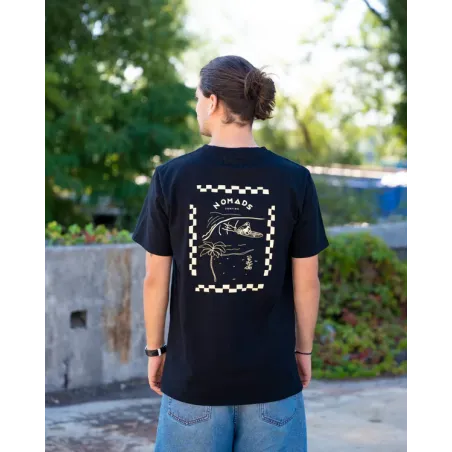 Tee-shirt Nomads Noir Surf 