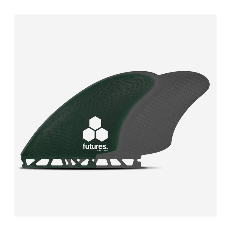 Dérives Twin - Al Merrick - Channel Islands Fiberglass Keels Green / Gray, FUTURES