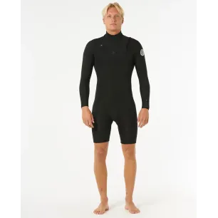 Shorty Rip Curl Dawn Patrol 2/2 Chest Zip Black 2025