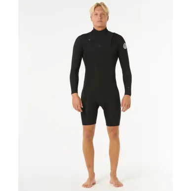 Shorty Rip Curl Dawn Patrol 2/2 Chest Zip Black 2025