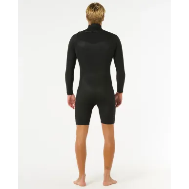 Shorty Rip Curl Dawn Patrol 2/2 Chest Zip Black 2025