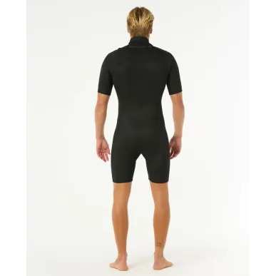 Shorty Rip Curl - Dawn Patrol 2/2 Front Zip - Black 2025