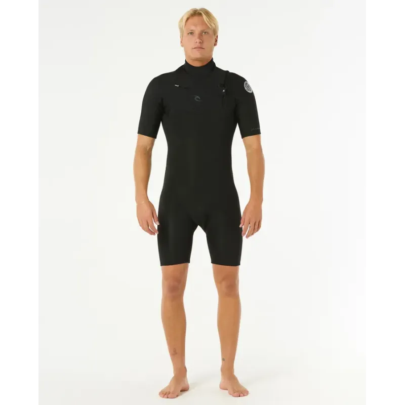 Shorty Rip Curl - Dawn Patrol 2/2 Front Zip - Black 2026