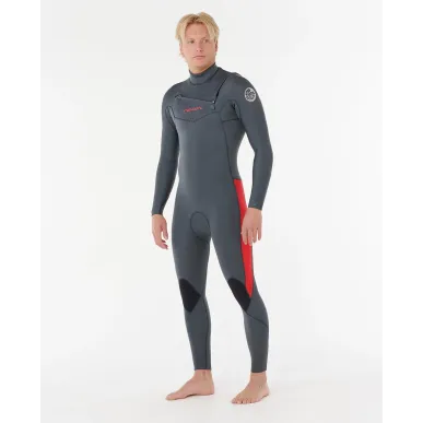 Combinaison Rip Curl - Dawn Patrol3/2 Zip poitrine Gris